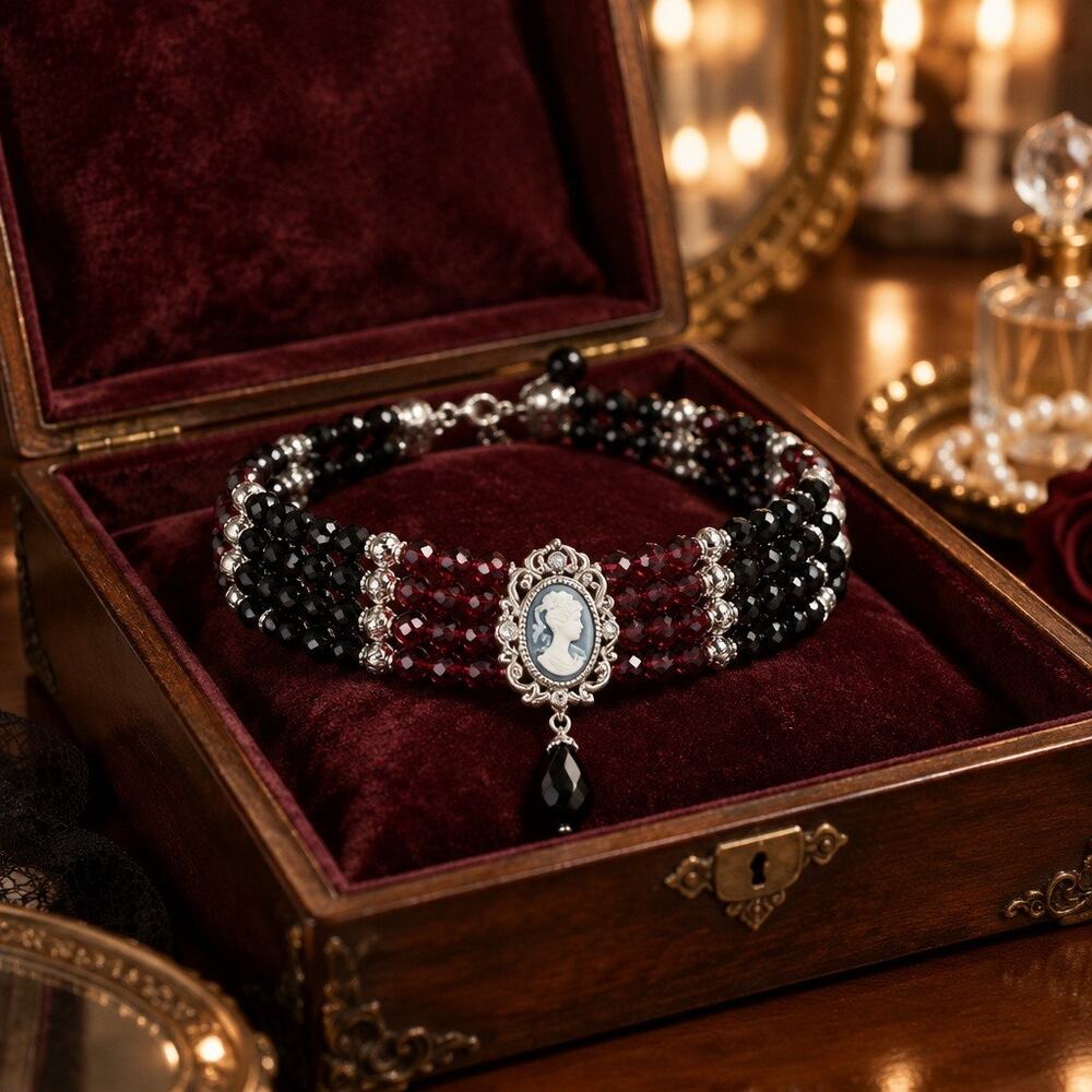 Vintage Crimson Countess Choker